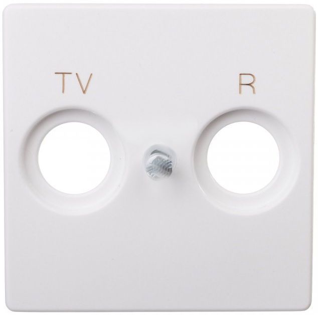 Kontakt-Simon Pokrywa gniazda R-TV biała (82053-30)