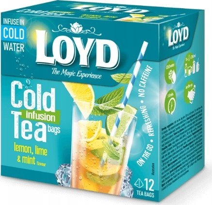 Loyd Herbata na zimno Ice Tea cytryna, limonka piramidki 12 szt