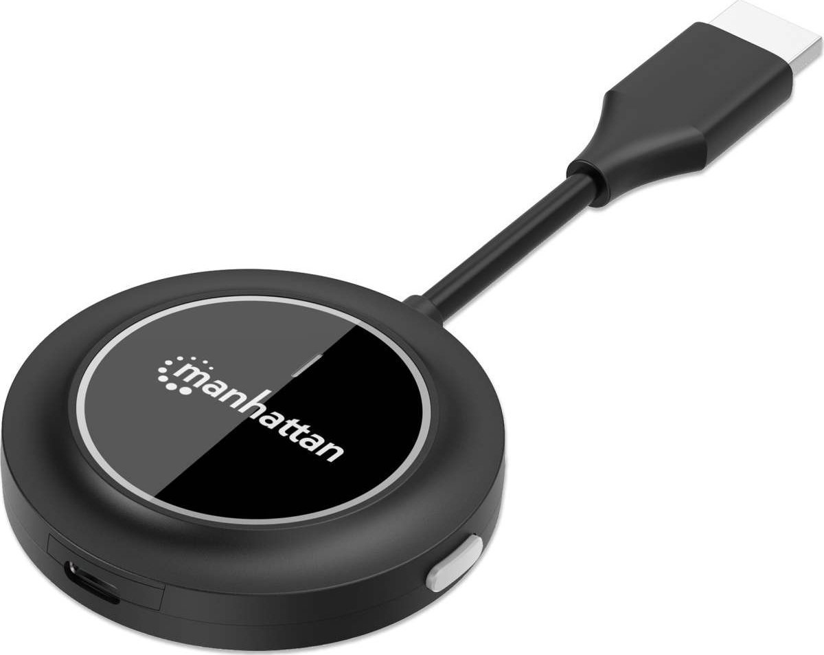 Manhattan 208444 przedłużacz AV Nadajnik AV Czarny