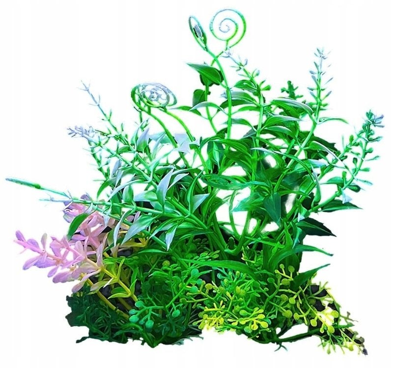 Terra Natura Aqua Natura, roślina do dekoracji akwarium, zielona, plastikowa, 12 cm, spiralne liście