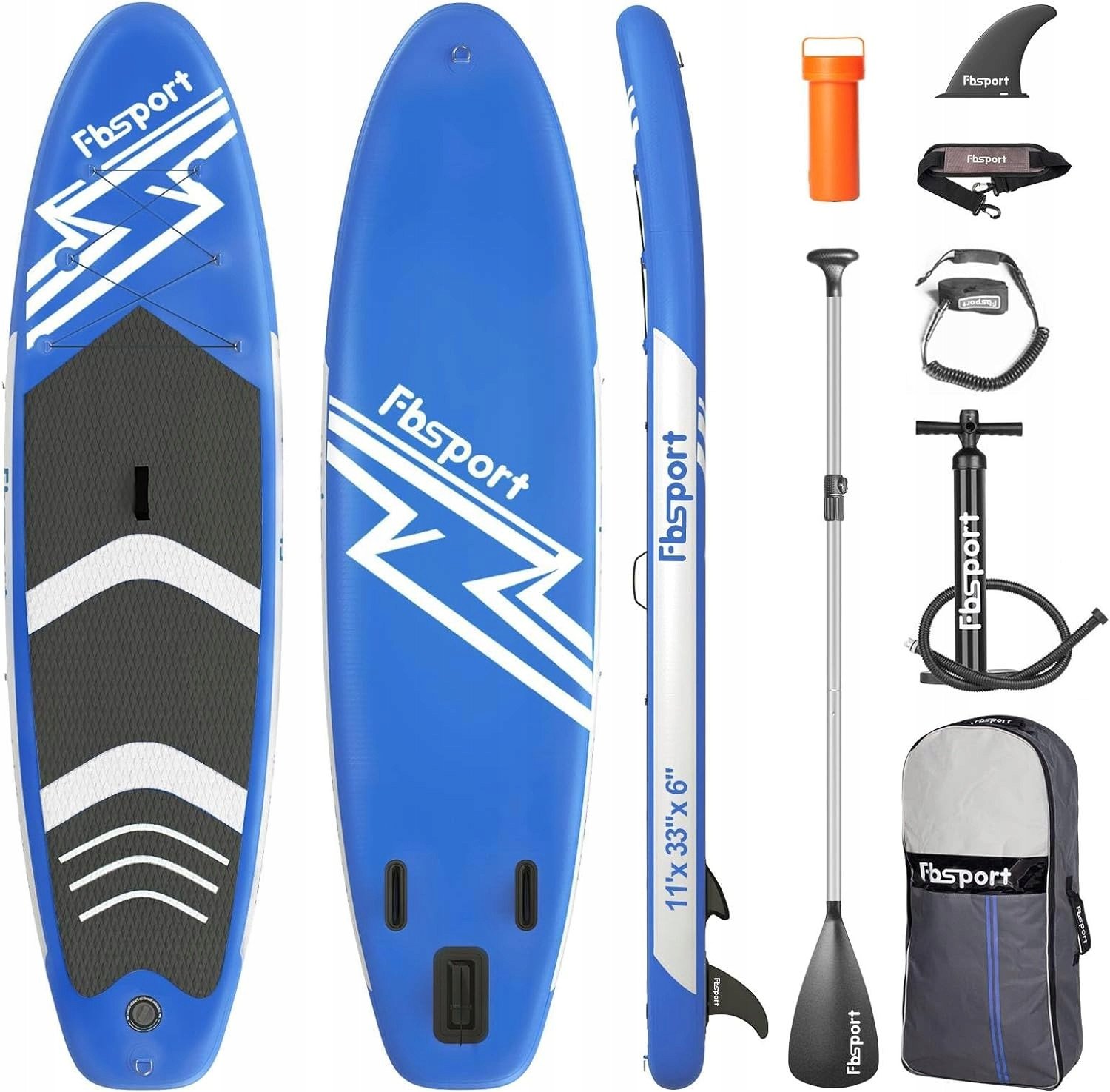 Zestaw FBSPORT Deska SUP Nadmuchiwana paddleboarding 335 cm niebieski