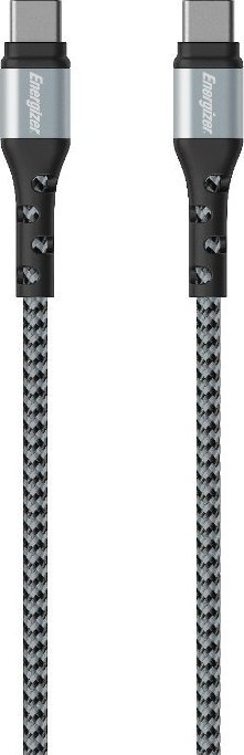 Kabel USB Energizer USB-C - USB-C 2 m Srebrny (C521CKSL)
