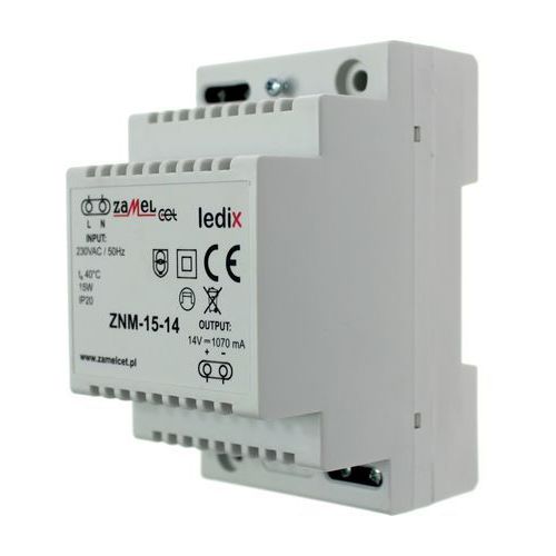 Zamel Zasilacz LED modułowy 14V DC 15W ZNM-15-14 (LDX10000021)