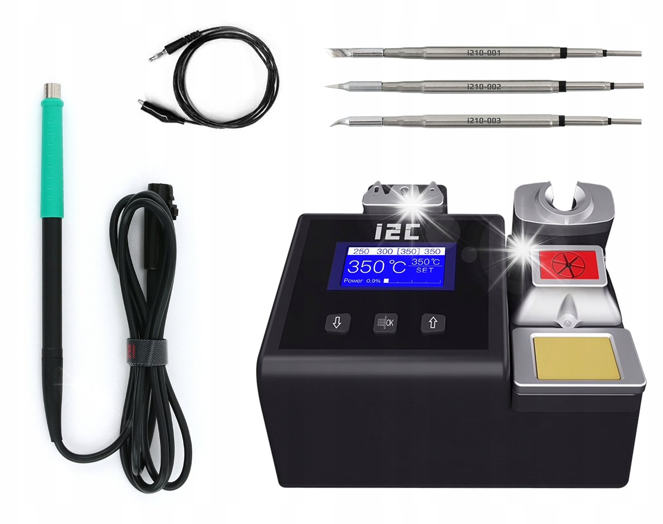 STACJA LUTOWNICZA NA GROTY C210 I2C-2SCNi 130W T210 + 3 GROTY MOCNA SOLIDNA