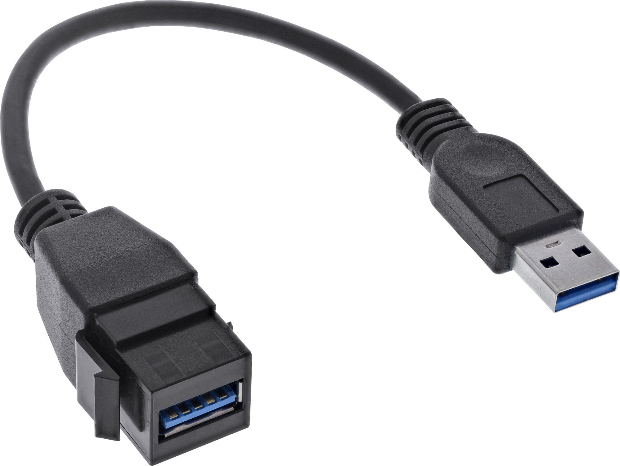Adapter USB InLine USB-A - USB-A Czarny (76206C)