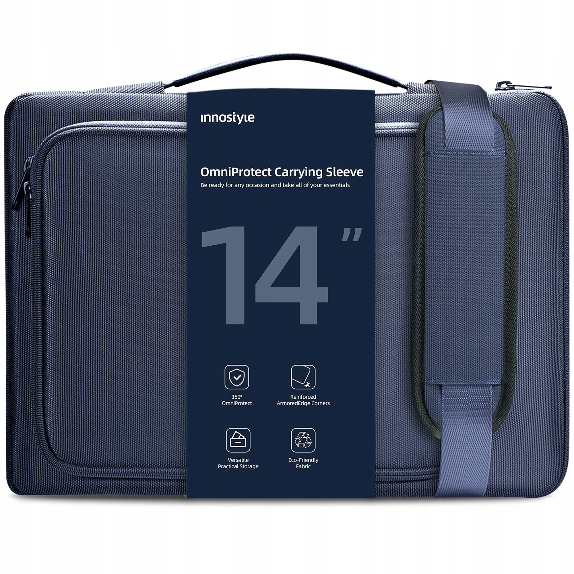 Torba Innostyle INNOSTYLE TORBA NA LAPTOPA 13 14 WODOODPORNA ETUI CASE OMNIPROTECT PASEK