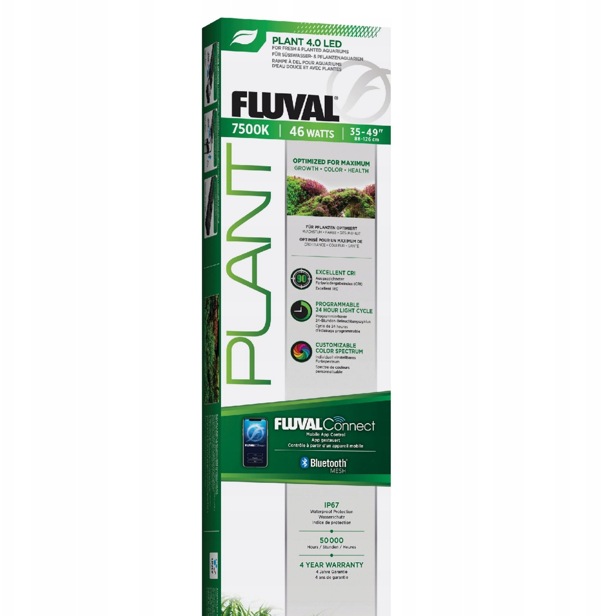 Fluval Plant 4.0 LED, oświetlenie do akwarium, 46W, 88,2-125,8 cm, bluetooth