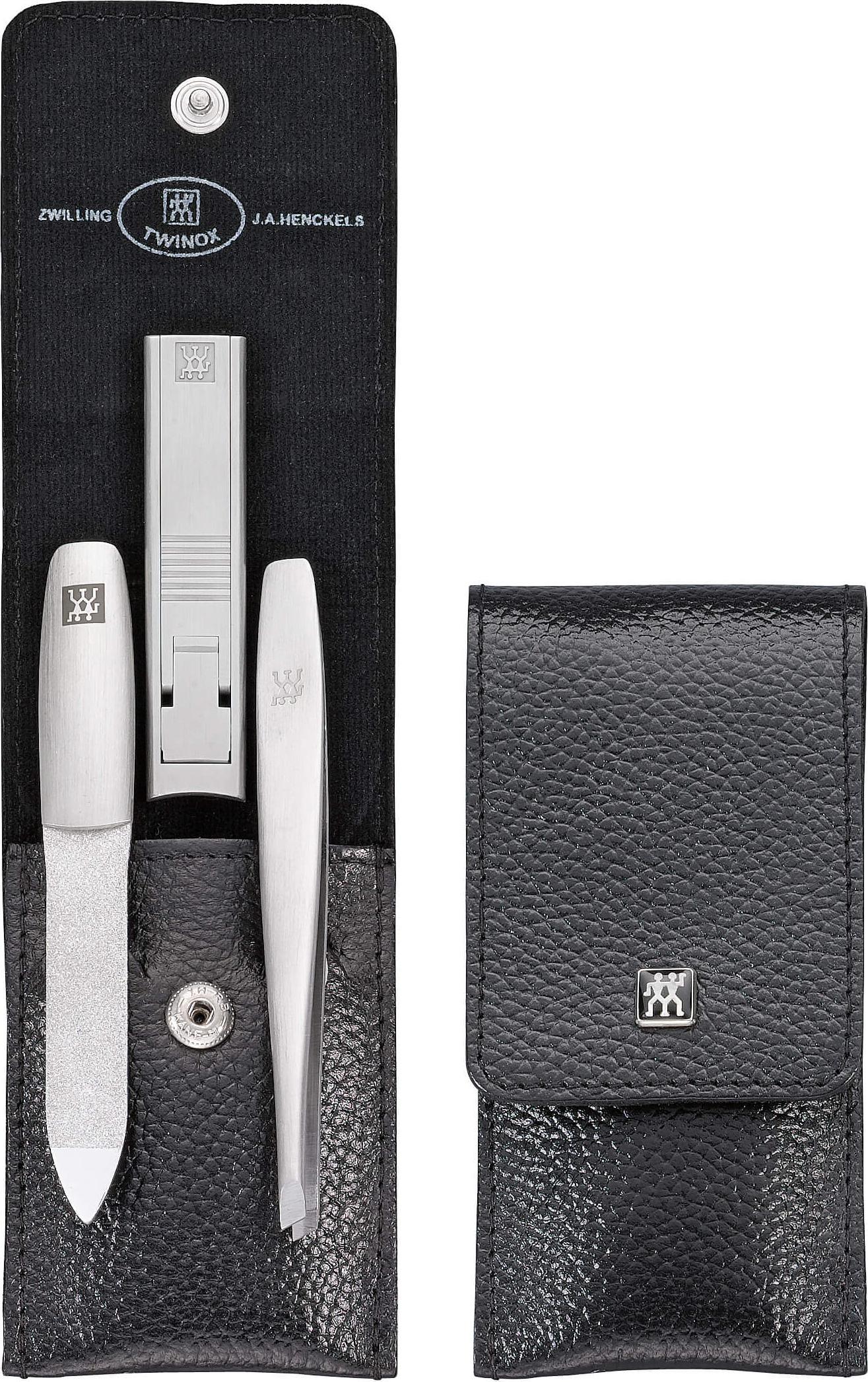 Zwilling Zestaw do manicure Zwilling Twinox czarne, skórzane etui, 3 elementy