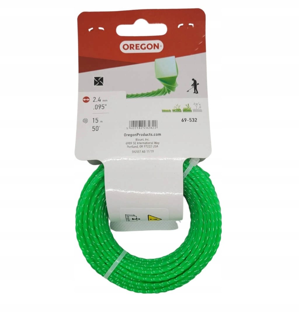 Oleo-Mac OREGON Żyła do kosy kwadrat - spiralna 2,4mm x 15m (69-5320)