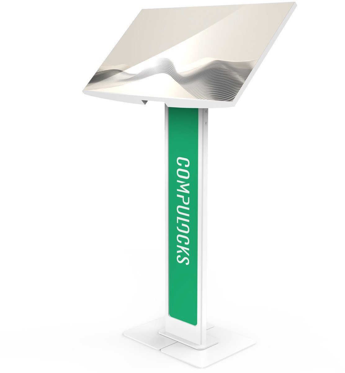 Compulocks Brandable VESA Floor Stand for Screens Up to 32 Inches - Aufstellung - fur LCD-Display - brandable, mit grosser Basisplatte - weiss - Bilds