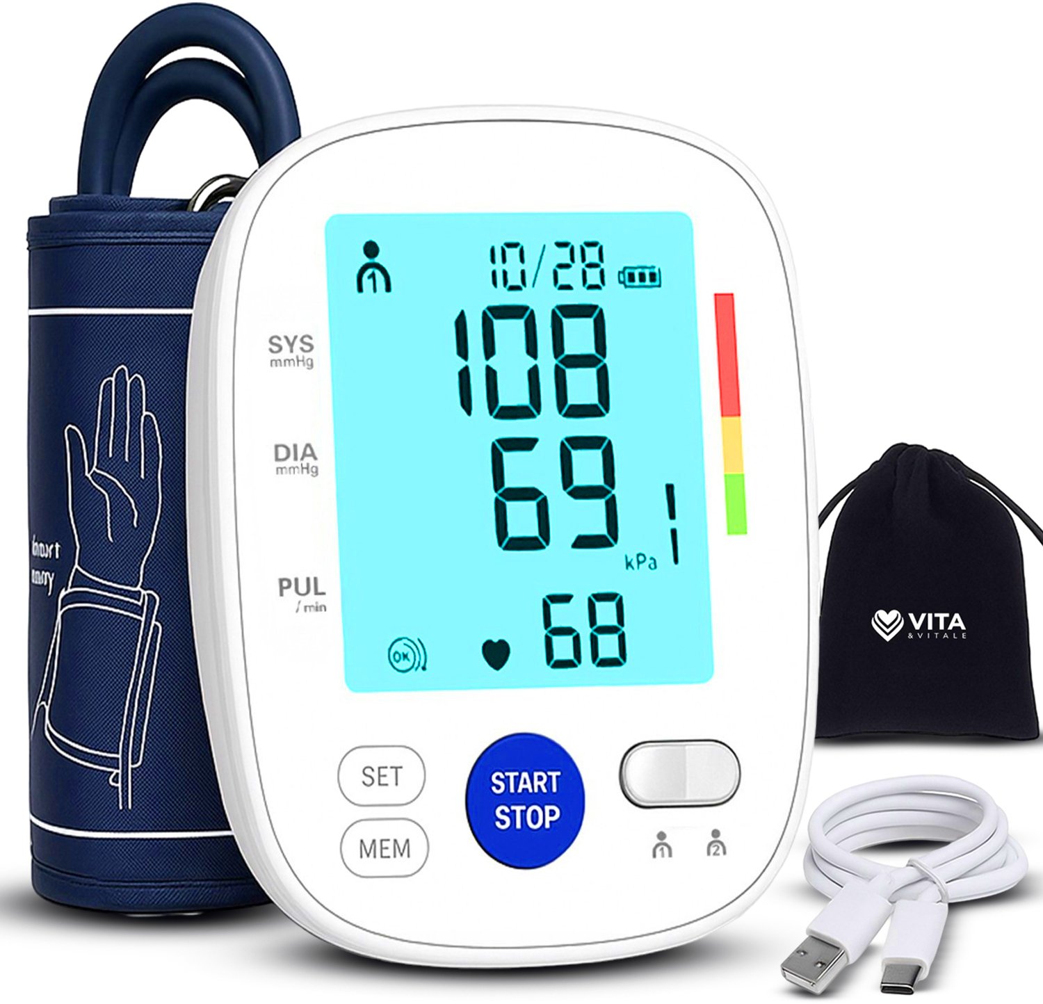 Ciśnieniomierz Vita Vitale Ciśnieniomierz naramienny na baterie Vita Vitale FC-BP102 mówi po polsku