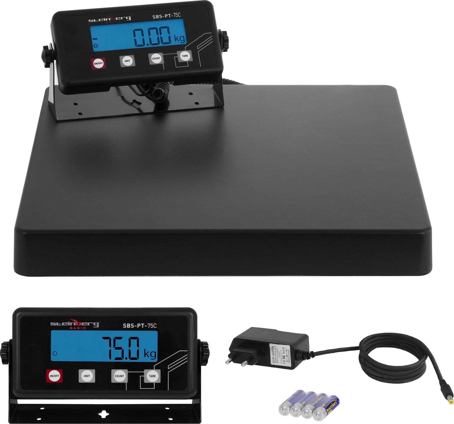 Steinberg Waga przemysłowa paczkowa pocztowa 75kg / 10g LED Steinberg Systems SBS-PT-75C