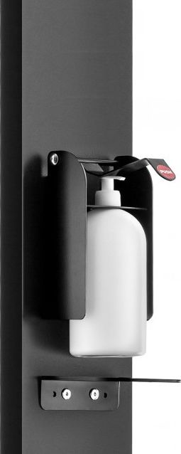 Dozownik do mydła Tork Tork - Dozownik do dezynfekcji z butelką 1 l i ramieniem dozującym, metalowy - Czarny