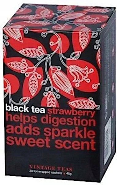 Vintage Teas Herbata czarna Black Tea Strawberry 30 saszetek