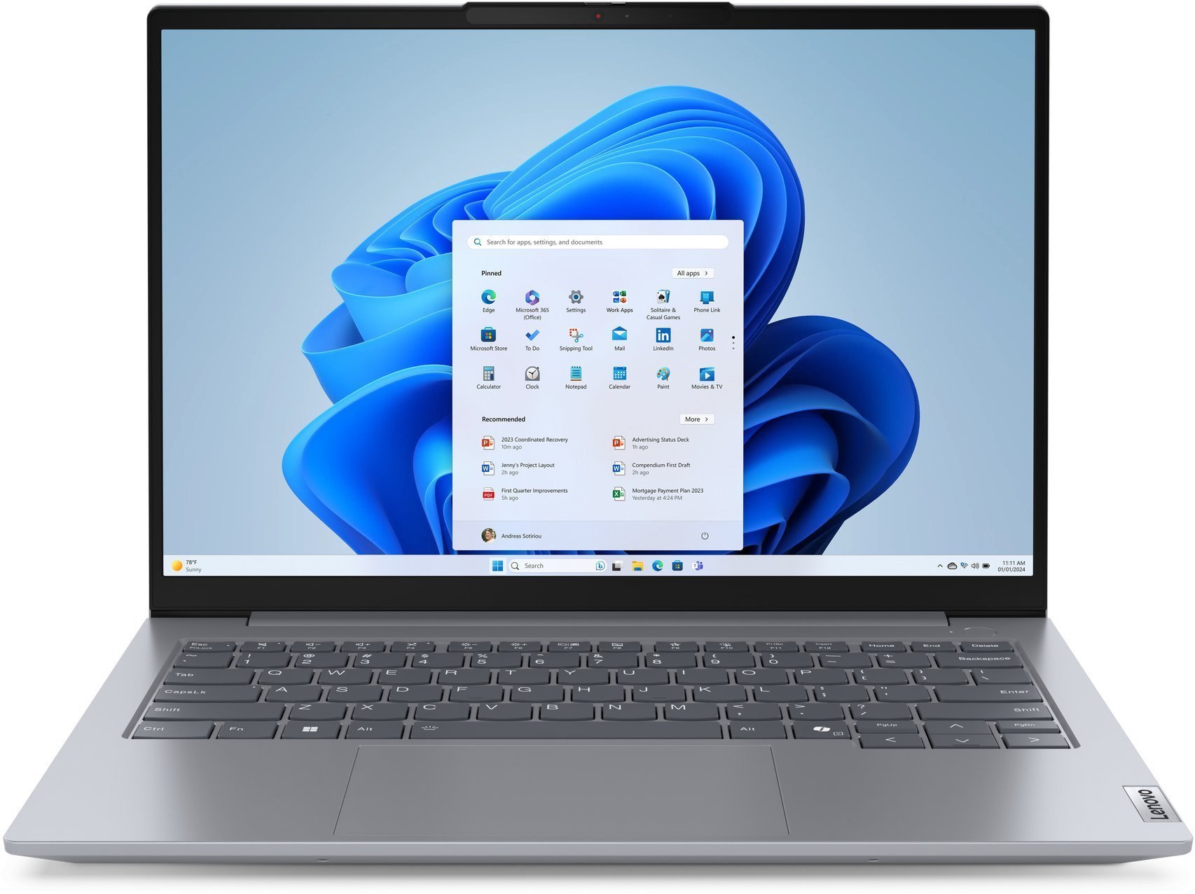 Lenovo ThinkBook 14 G7 ARP Ryzen 5 7535HS / 16 GB / 256 GB / W11 Pro (21MV00B2MH)