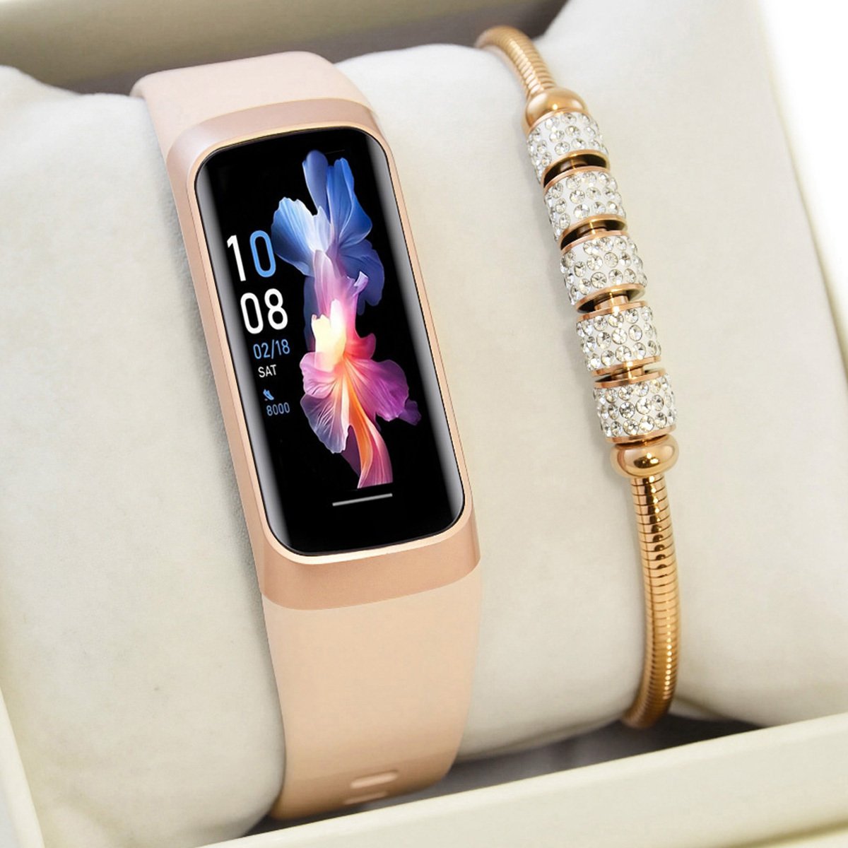 Smartband Gravity Zestaw damski SMARTBAND - GT40-3 PINK + bransoletka