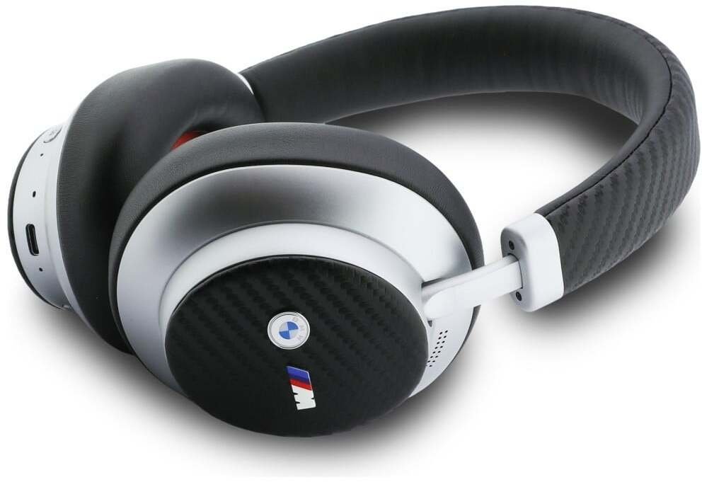 Słuchawki BMW Słuchawki nauszne BMW M Carbon Metal Logo Bluetooth ENC srebrny