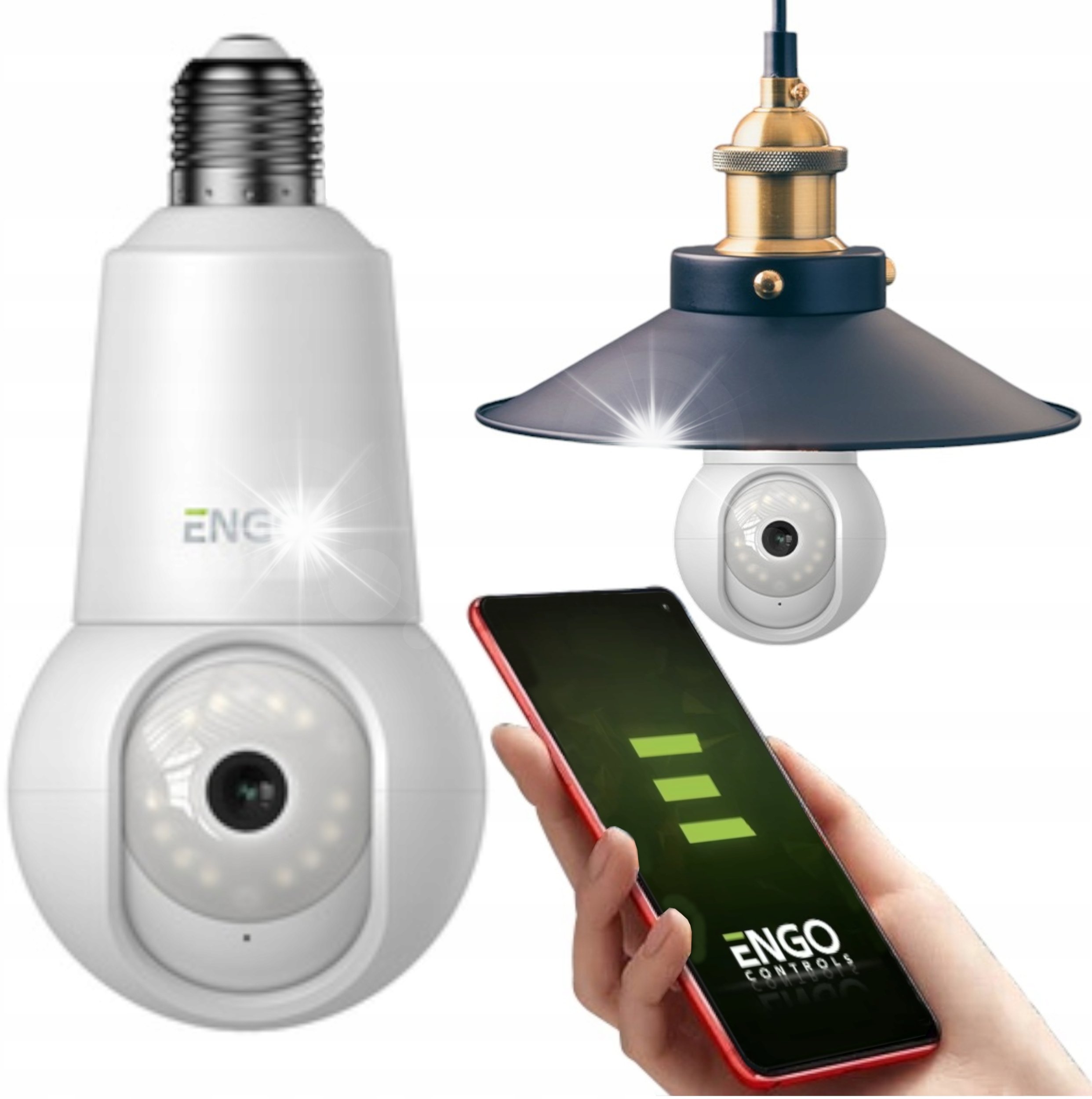 Kamera IP Engo Kamera SMART ENGO ECAM-E27 do lampy E27, Wi-Fi, 4Mpx FHD, 2,4GHz