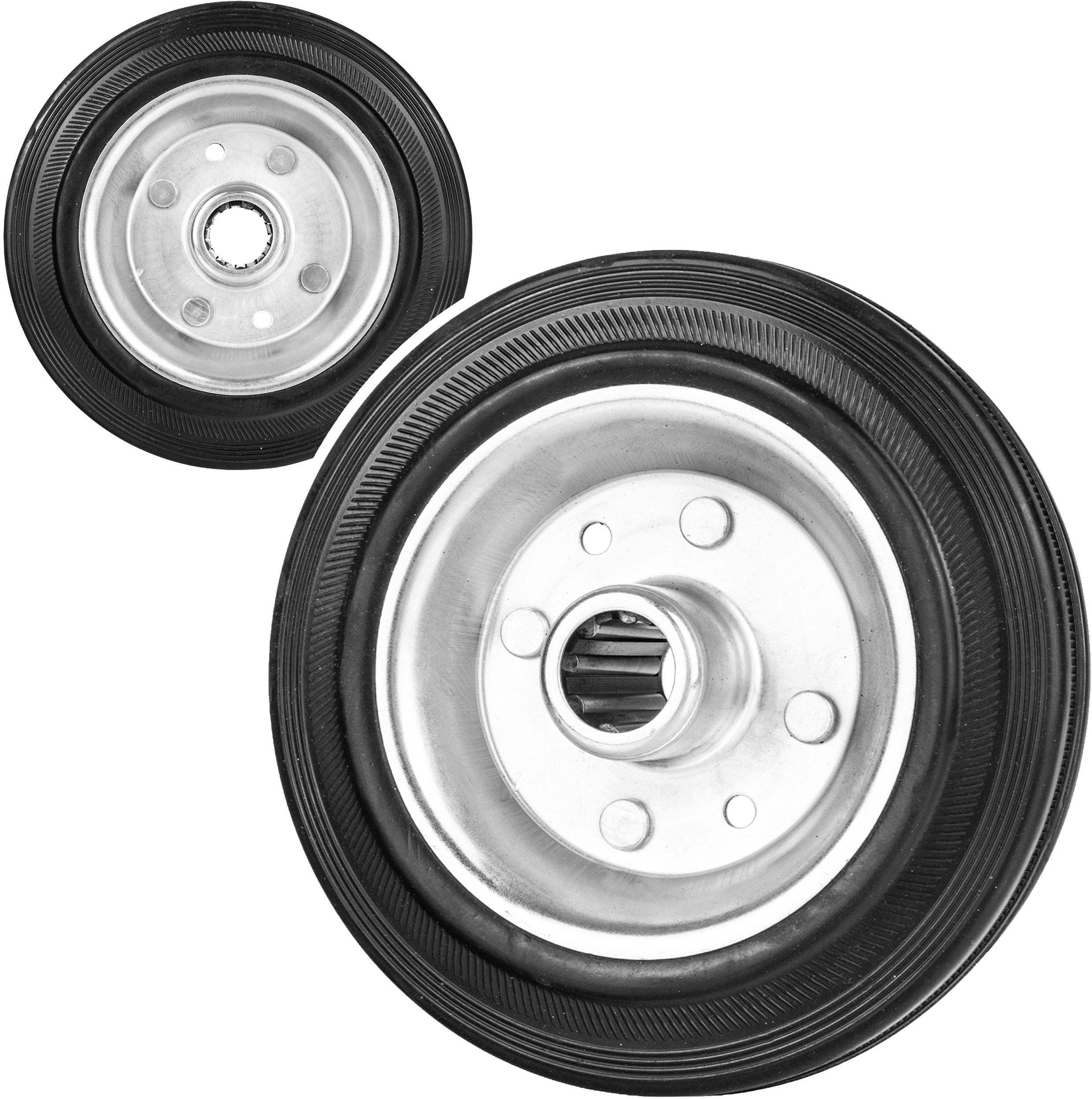 Geko Koło stalowo gumowe 160mm 130kg (26) (5903418305529)