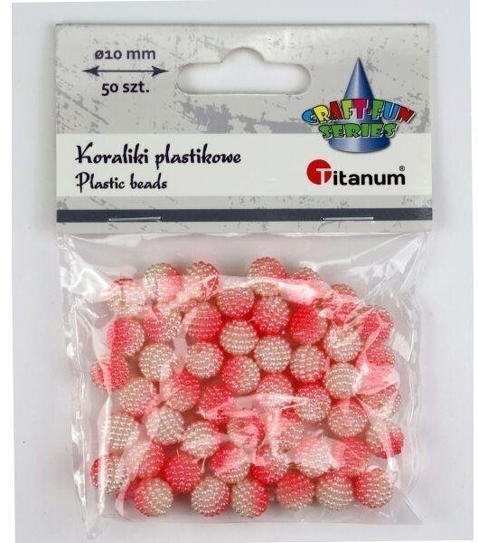 Aliga Koraliki plastikowe 10mm koralowe ombre 50szt