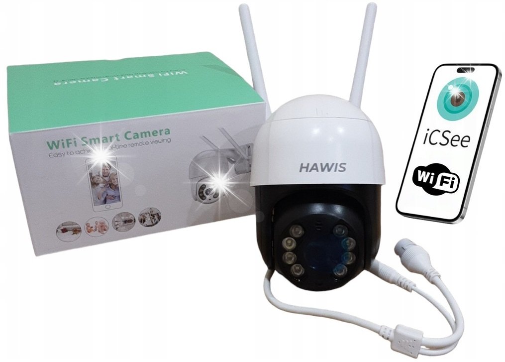 Kamera IP KAMERA ZEWNĘTRZNA OBROTOWA HAWIS 8MPX 4K SMART APLIKACJA WODOODPORNA ZOOM