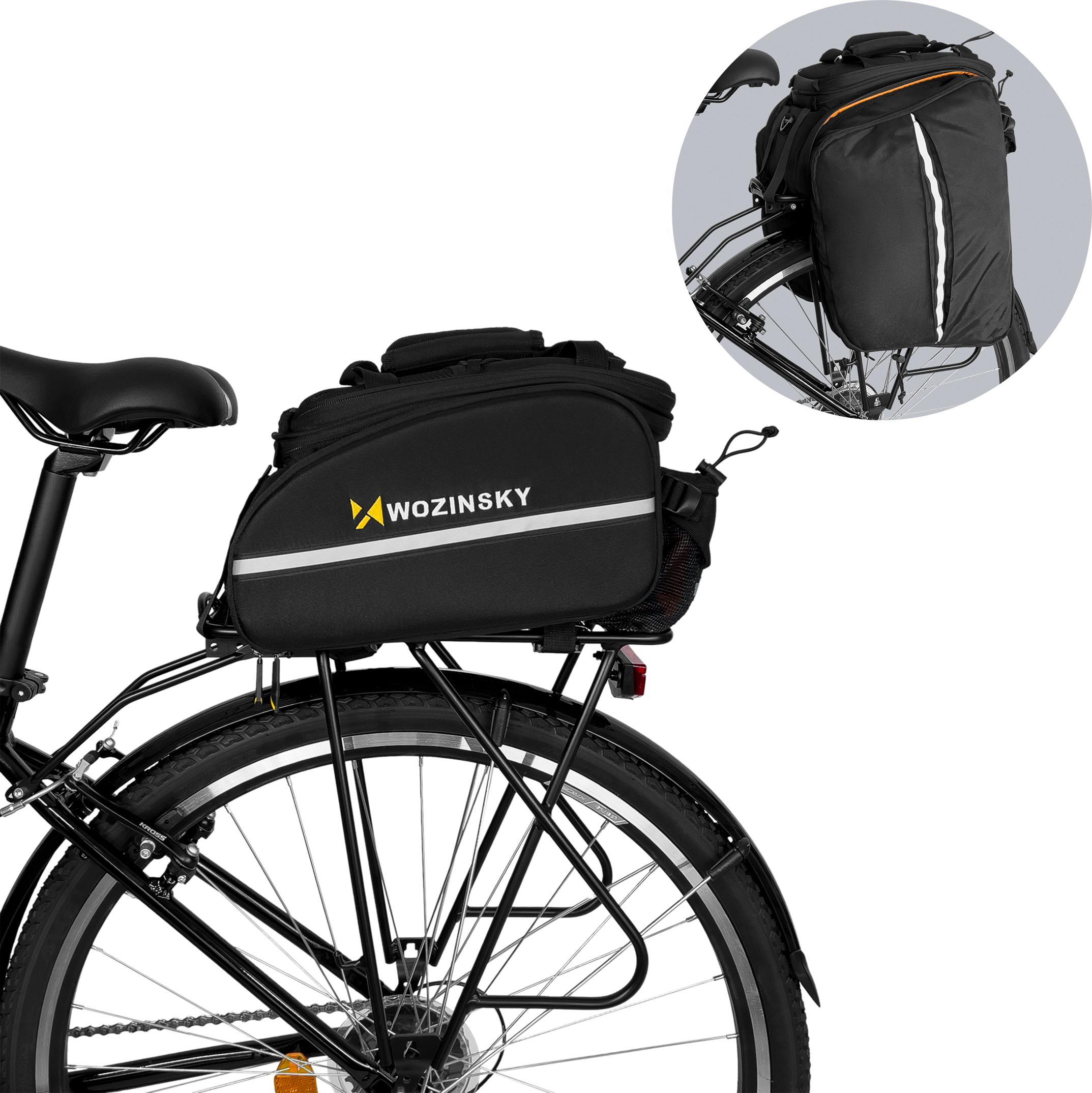 Wozinsky Wozinsky pojemna torba rowerowa na bagażnik 35L (pokrowiec przeciwdeszczowy w zestawie) cza...