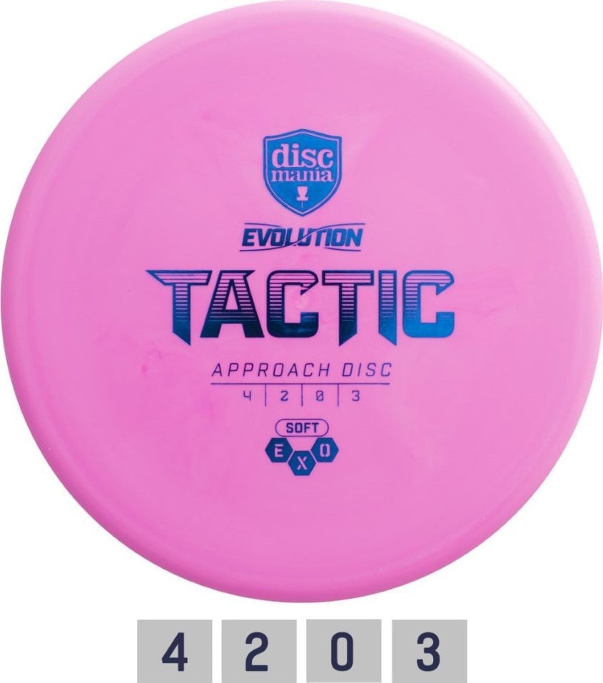 Tactic Diskgolfo diskas Midrange Driver SOFT EXO Evolution Pink
