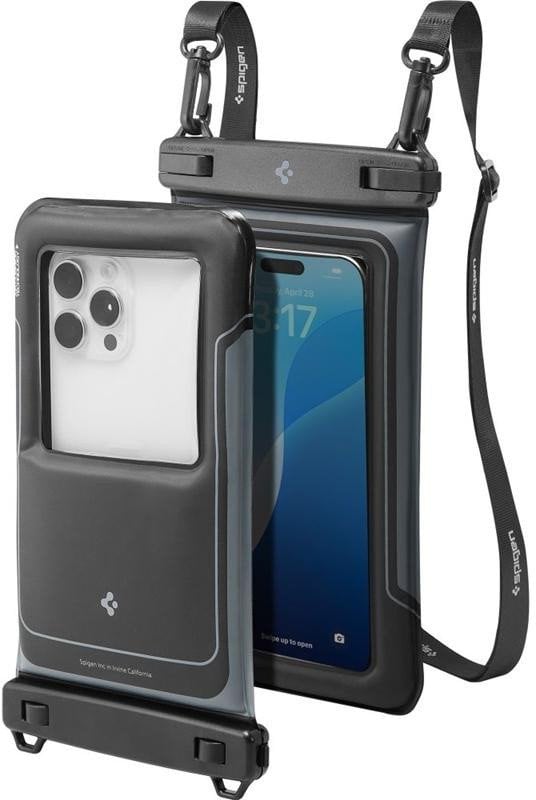 Spigen SPIGEN A611P UNIVERSAL WATERPROOF FLOAT CASE 2-PACK MATTE BLACK