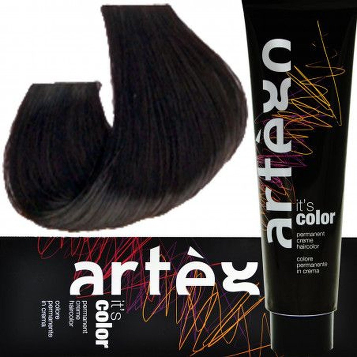 Artego Its Color Farba do włosów w kremie 150ml Popielaty brąz ( 4.1 - 4A)