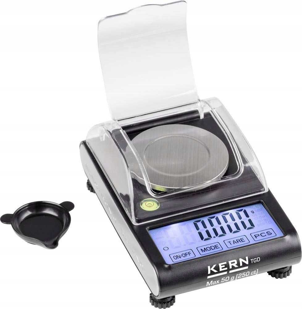 kern Kern TGD 50-3C TGD 50-3C Lommevægt Vejeområde 50 g Aflæsningsnøjagtighed 0.001 g Batteridrevet ...