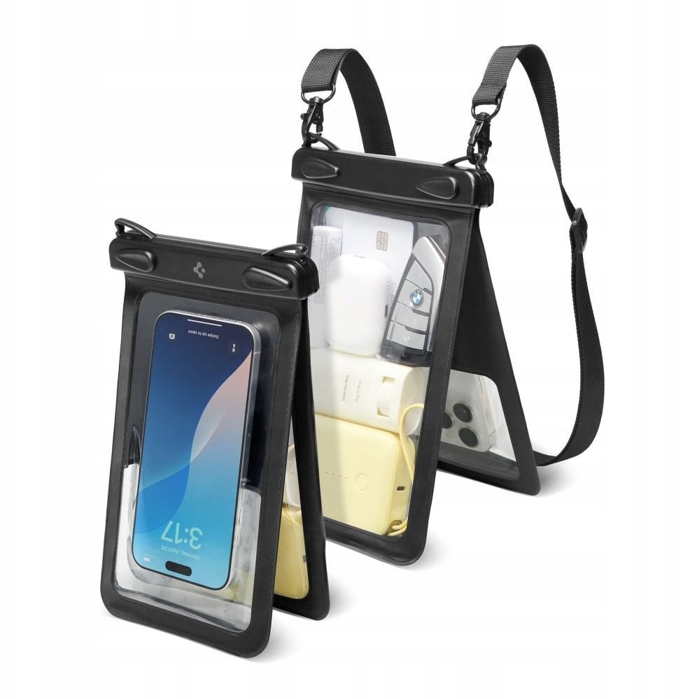 Spigen A603 Universal Waterproof Case - Etui wodoodporne do smartfonów do 6.9" (Black)