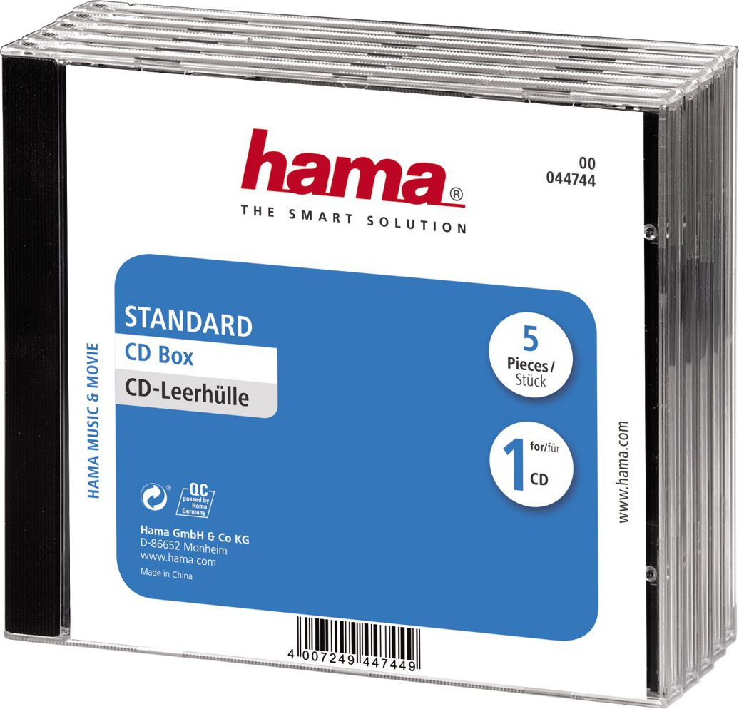 Hama Pudełka na płyty CD Standard 5szt (447440000)