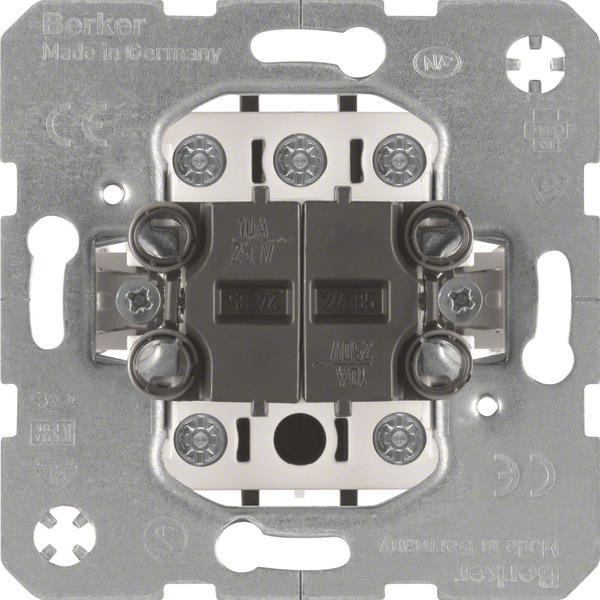 Berker Łącznik 2-klawiszowy One.Platform grupowy przyciskowy 4 styki zwierne mechanizm zaciski śrubowe (53503404)