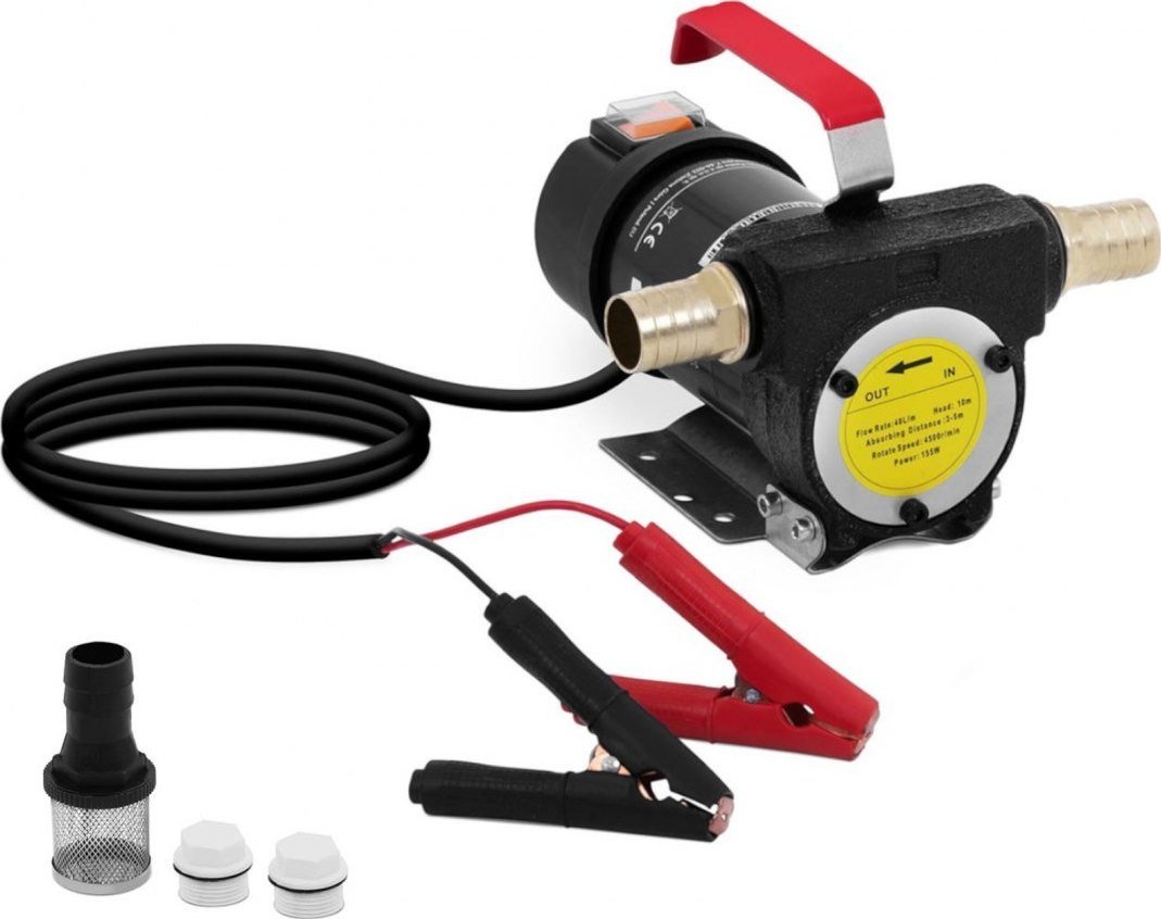 MSW Pompa elektryczna do spuszczania paliwa oleju napędowego samozasysająca IP55 12 V 155 W 40 l/min