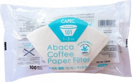 Orion CAFEC Filtry papierowe trapezowe ABACA pojemność 1-2 filiżanki kolor biały sztuk 100
