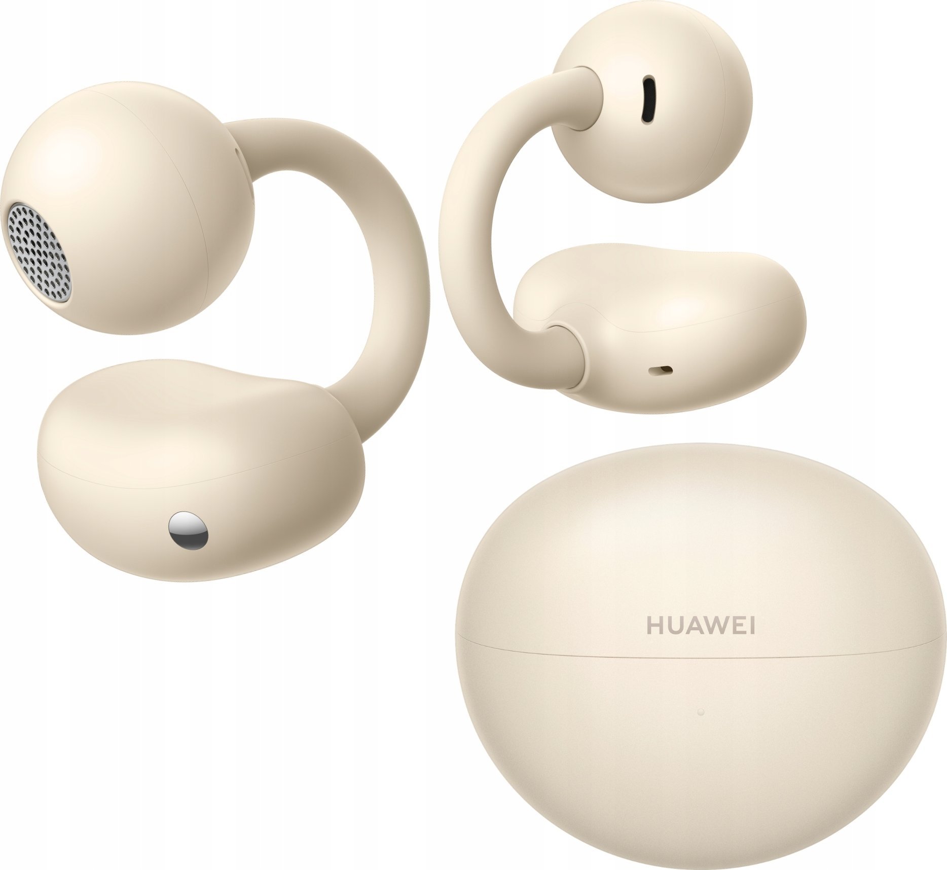 Słuchawki Huawei Freeclip beżowe