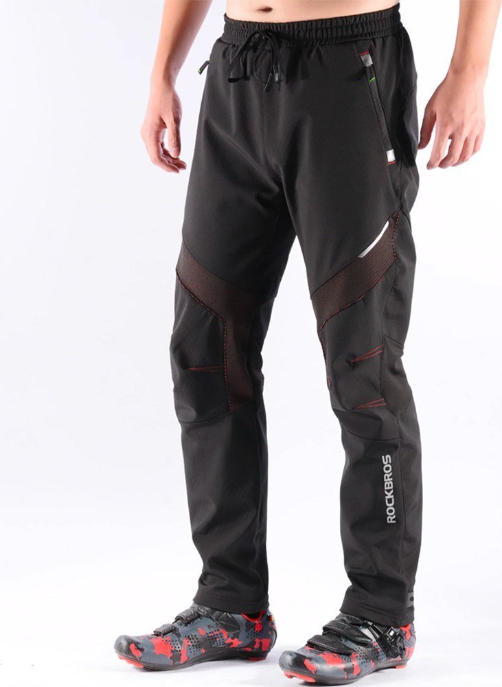 RockBros Spodnie rowerowe termiczne ochrona przed wodą i wiatrem rozmiar S czarne