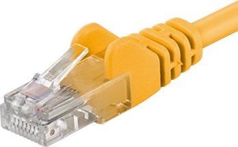Фото - Кабель PremiumCord Patch kabel UTP RJ45-RJ45 level 5e 0.25m žlutá 