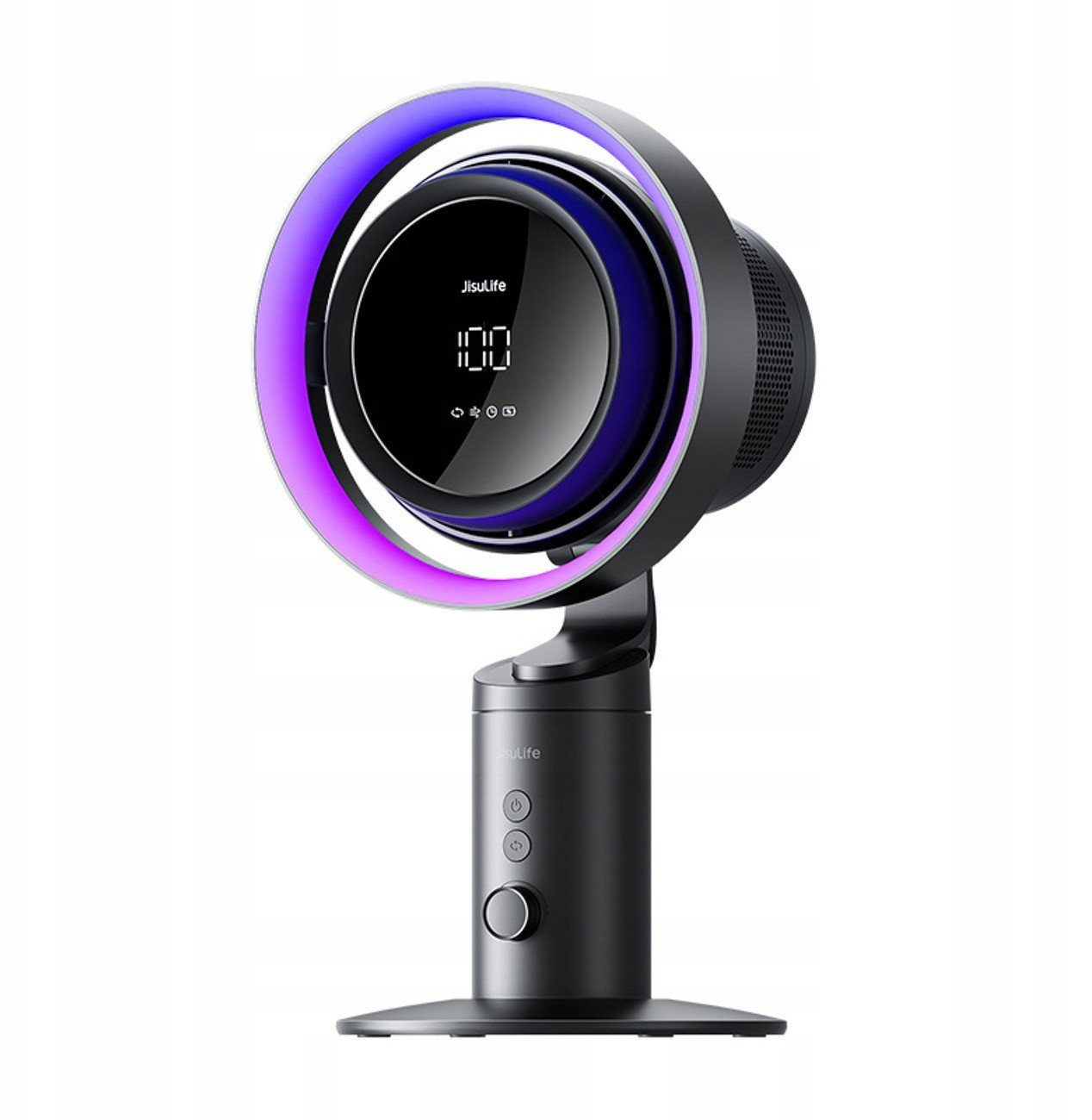 Wentylator Jisulife Wentylator turbinowy Table Fan Pro3 10000mAh biurkowy z filtrem - ciemnoszary