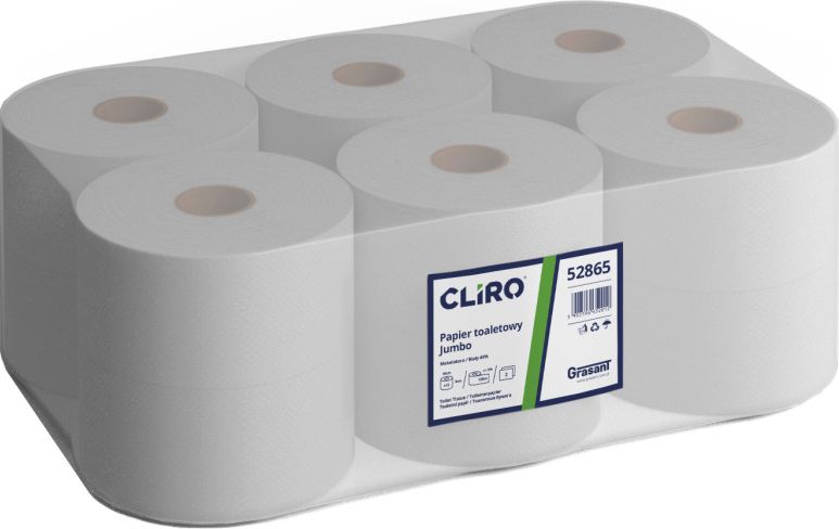 Cliro Papier toaletowy 2-warstwy 135 m 12 rolek 65% bieli