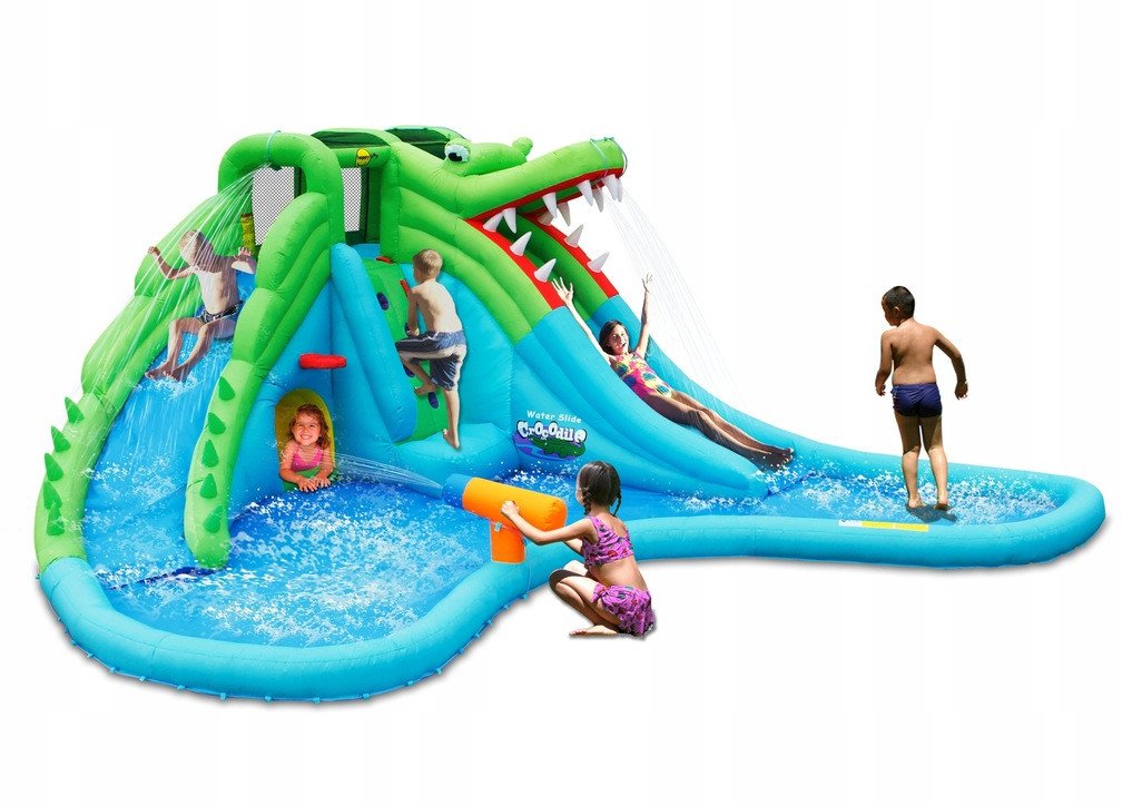 Dmuchany duży zamek KROKODYL trampolina HappyHop