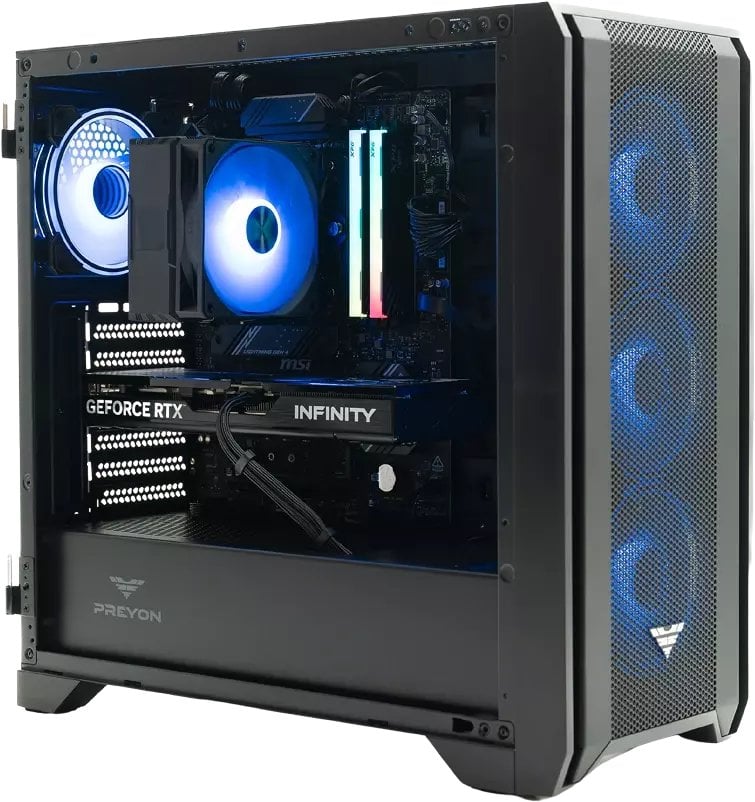 Komputer PREYON Windy Pro 880 Ryzen 7 7800X3D, 64 GB, Radeon RX 9070 XT, 1 TB M.2 PCIe Windows 11 Home