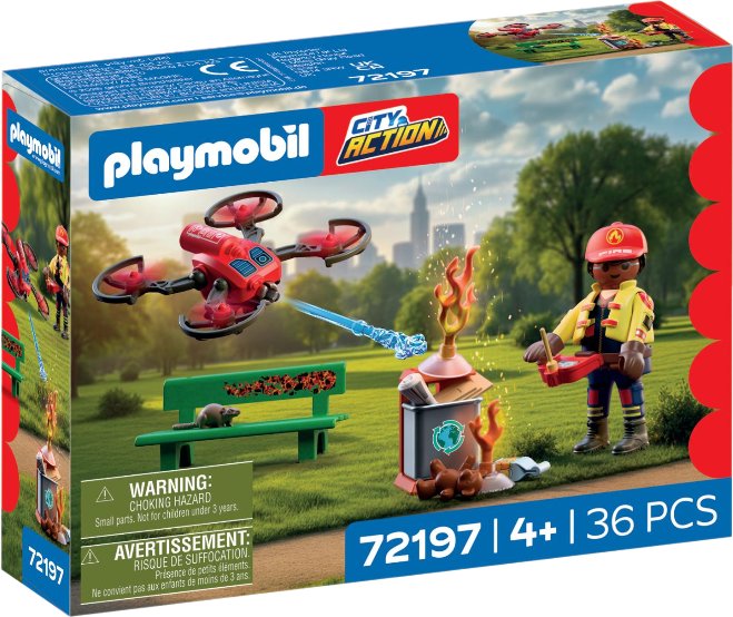 Playmobil City Action Strażacki dron gaśniczy 72197 - Klocki konstrukcyjne