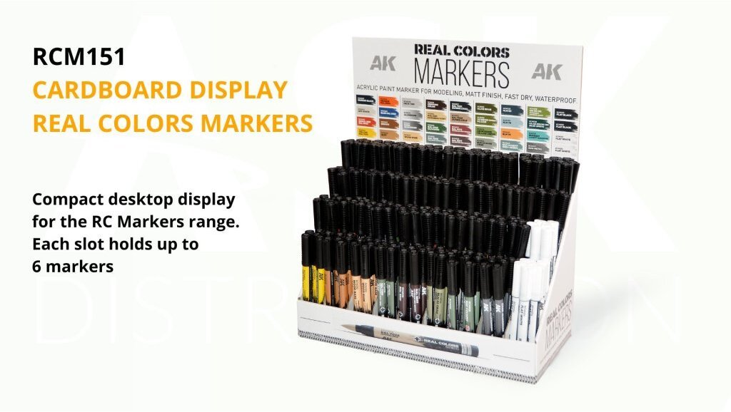 Gimmik AK Interactive: Real Colors Markers - RCM151 - Cardboard Display (216)