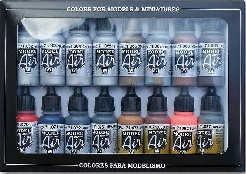 Vallejo Vallejo: Model Air - Metallic Effects 16x 17 mm