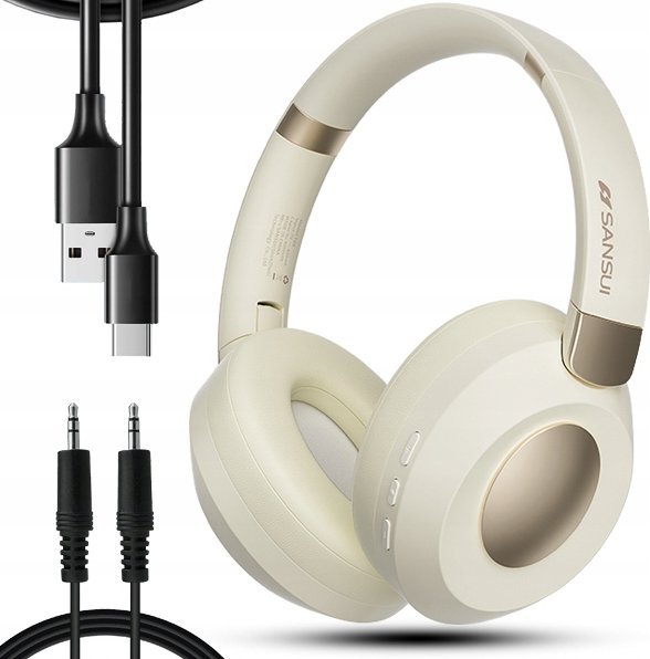 JG Smart Przewodowe ENC Gamingowe Sportowe Mini Jack 3.5mm Beżowy