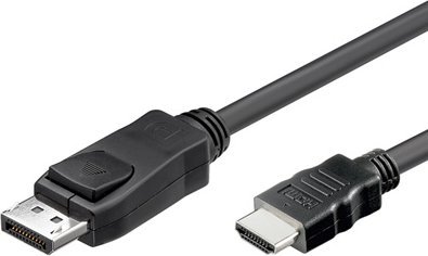 Adapter AV Alcasa Alcasa DP-HDMI adapter kablowy 2 m DisplayPort HDMI Typu A (Standard) Czarny