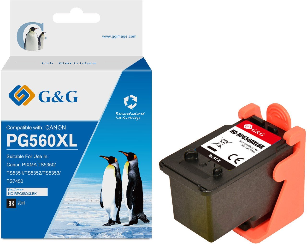 G&G kompatybilny ink / tusz z PG-560XL, NC-RPG560XLBK, black, 400s