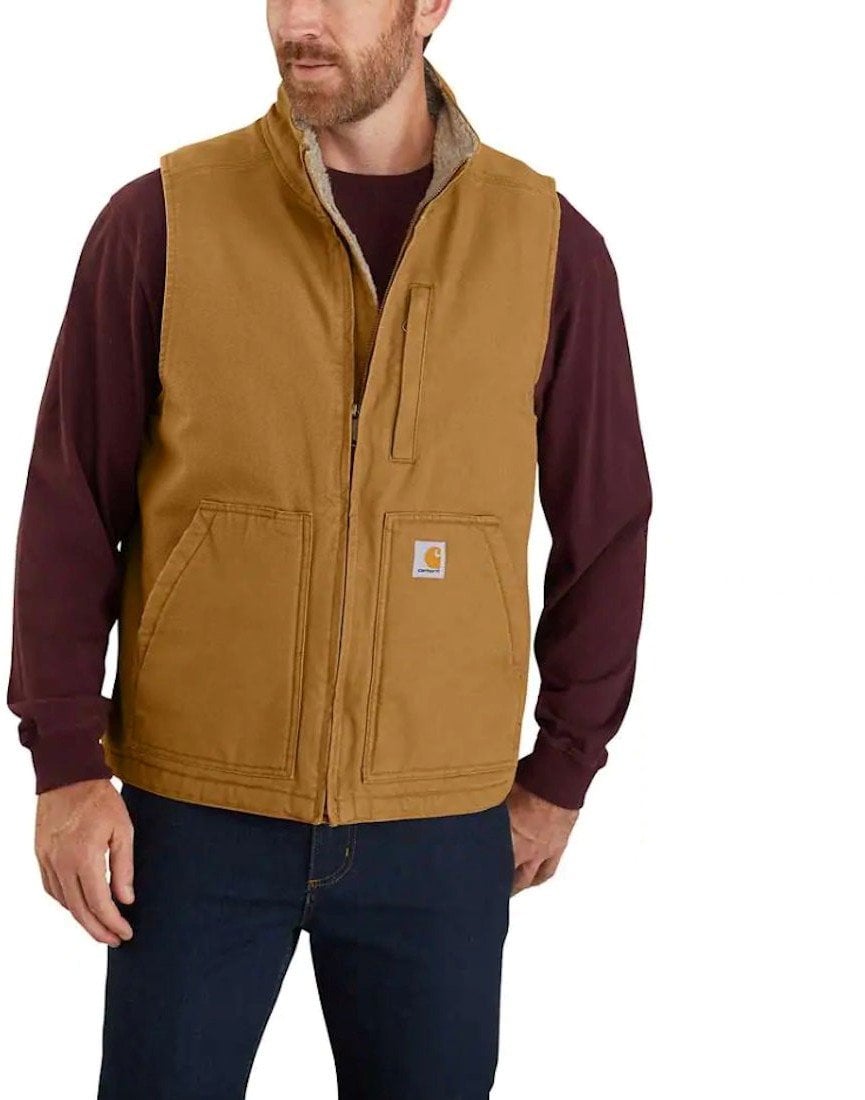 Kamizelka Carhartt Washed Duck SherpaLined Brown
