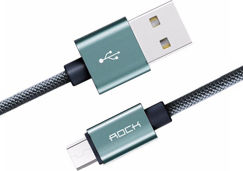 Kabel USB Rock Space USB-A - microUSB 1 m Szary (26565-uniw)